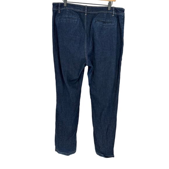 Lauren Ralph Lauren Black Label High Waist Straight Jeans Blue Dark Wash Size 16 - Picture 2 of 9